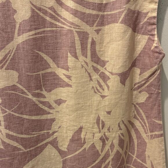 Finnkarelia Floral Patterned Flax Linen Mini Dress/ Tunic size Small - Picture 5 of 10